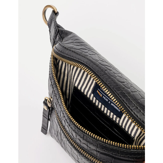 BECK BUM BAG Black Croco