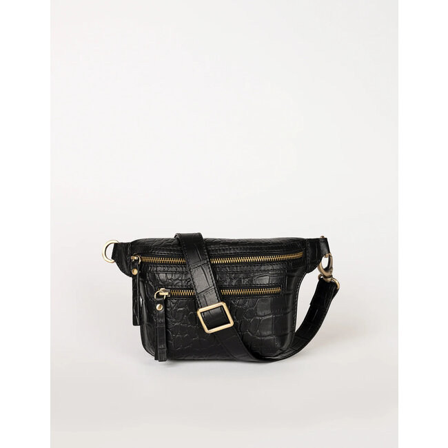 BECK BUM BAG Black Croco