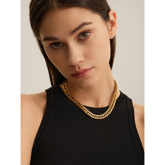 RAYA CUBAN CHAIN NECKLACE Gold