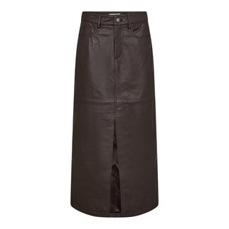 Co Couture PHOEBE LEATHER SKIRT Mocca