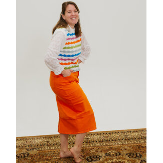 ICHI CENNY SKIRT Persimmon Orange