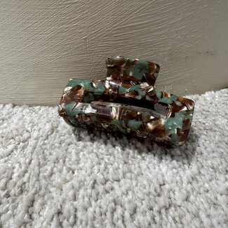 Les Soeurs RESIN HAIR CLIP M Brown/Green