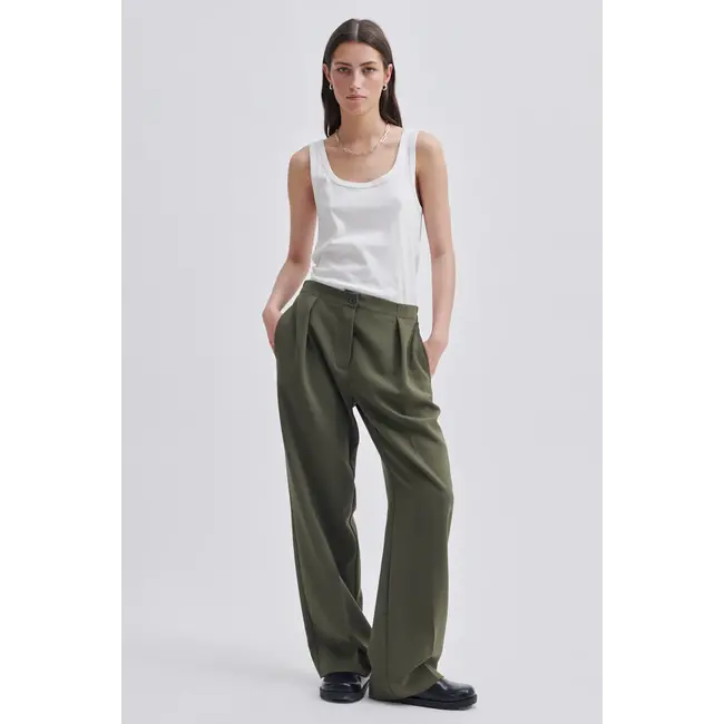 FIQUE WIDE TROUSERS Sea Turtle