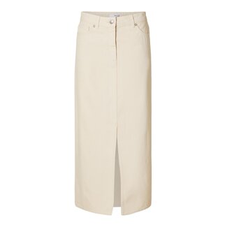 Selected Femme TIANA MAXI SKIRT White Denim