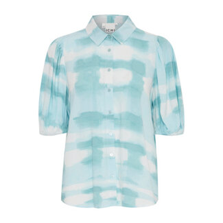 ICHI VIANCA SHIRT Nile Blue Graphic