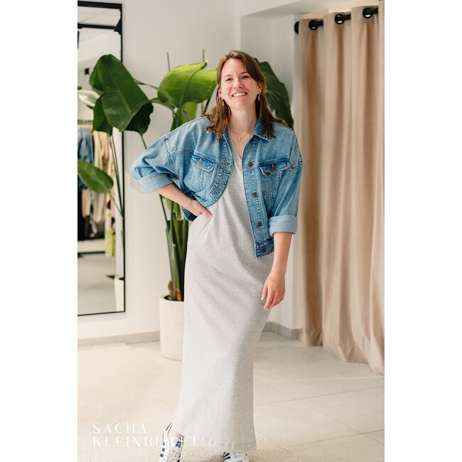 ESSENTIAL DRESS Light Grey Melange