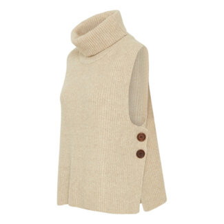 ICHI SIDONIE WAISTCOAT Oatmeal