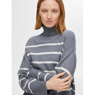 Selected Femme KAMMA ROLL NECK Medium Grey