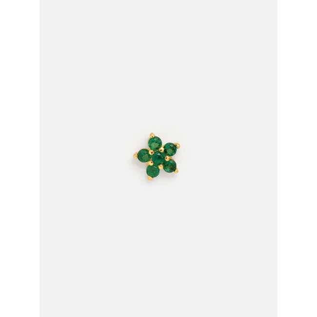JOLIE FLOWER STRASS GREEN Gold