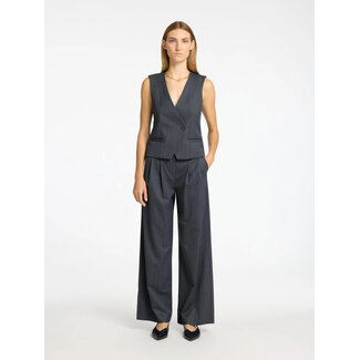 Selected Femme FENIA EXTRA WIDE PANTS Steel Gray