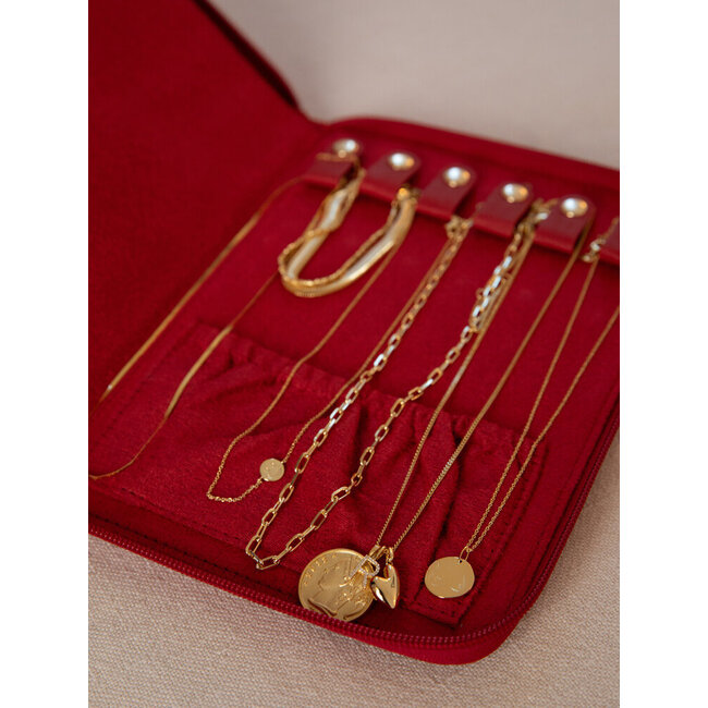 MAE JEWELRY POUCH Red