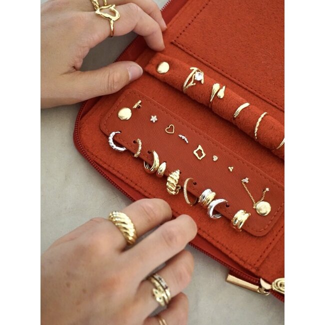 MAE JEWELRY POUCH Red