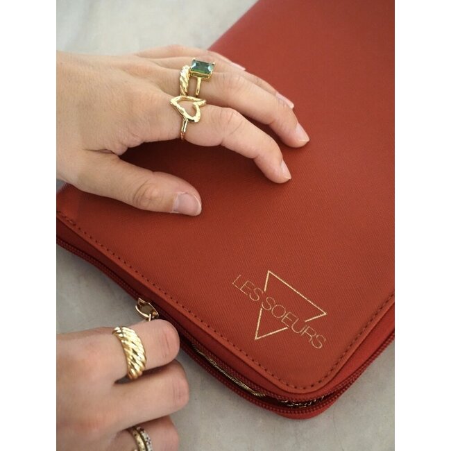 MAE JEWELRY POUCH Red