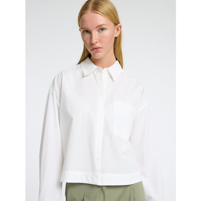 ASTHA CROPPED BOXY SHIRT Bright White