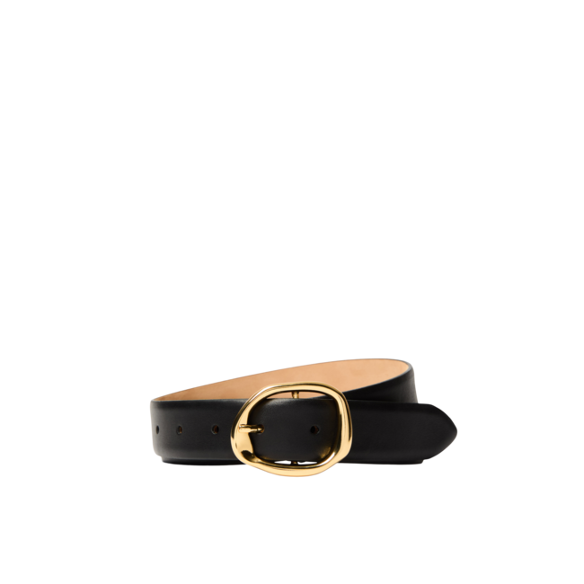 FELINE LEATHER BELT Black
