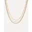 Les Soeurs RANA NECKLACE TRIPE Gold Silver Combi