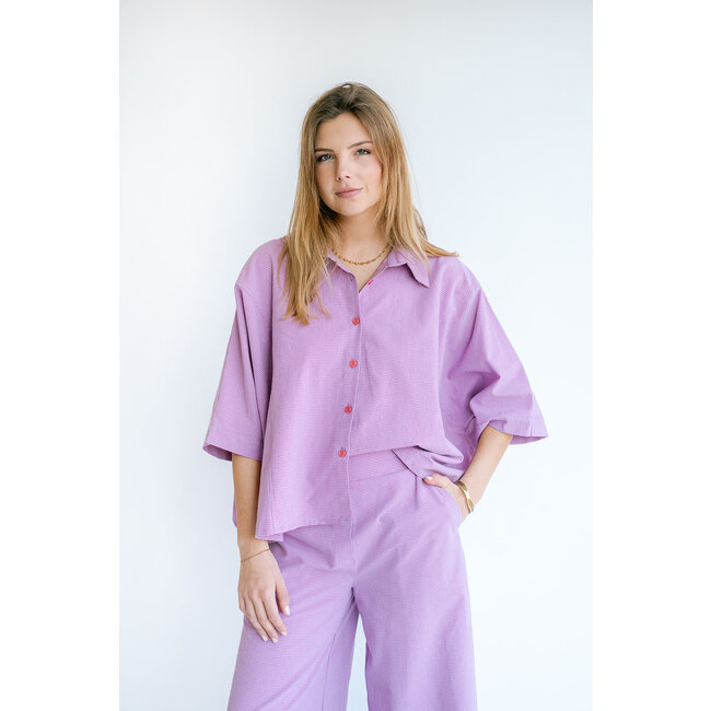 METTE SHIRT Fuchsia Check
