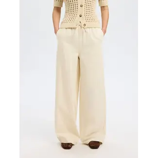 Selected Femme TINNI RELAXED DENIM PANTS Ecru
