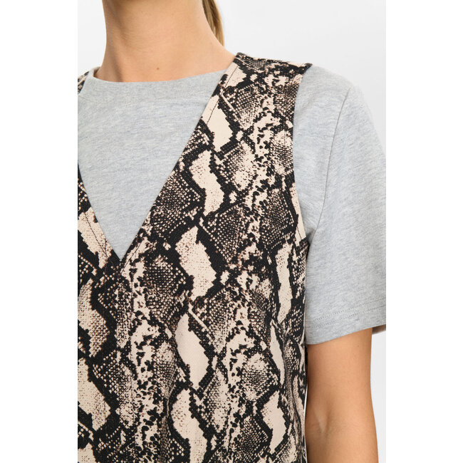 VIITA DRESS Gray Morm Snake