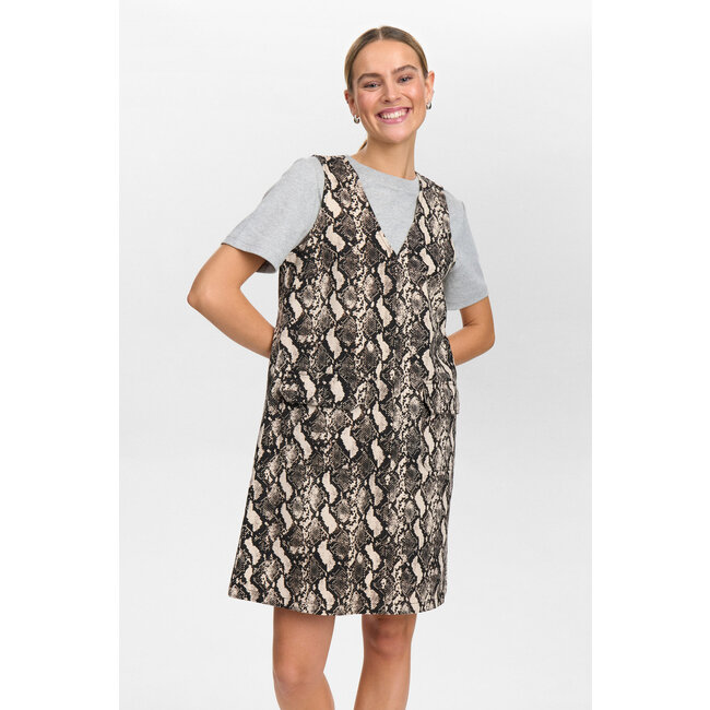 VIITA DRESS Gray Morm Snake