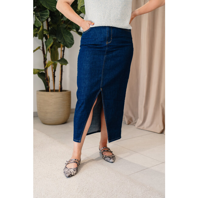 DEKOTA SKIRT Dark Blue Unwashed