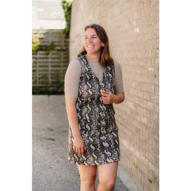 VIITA DRESS Gray Morm Snake