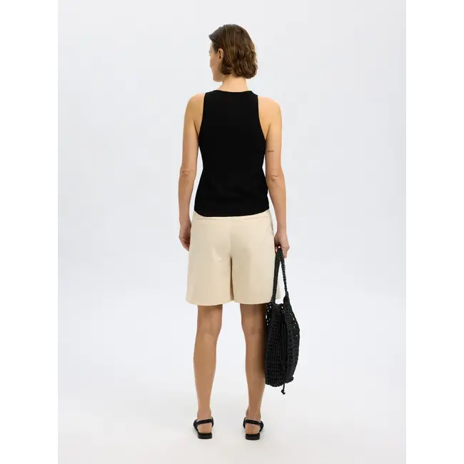 TRIXIE KNIT BUTTON TOP Black