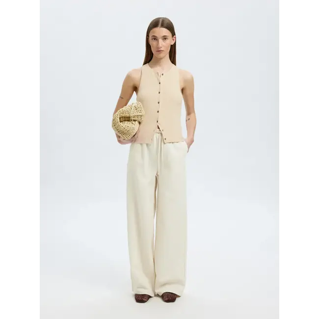 TRIXIE KNIT BUTTON TOP Birch