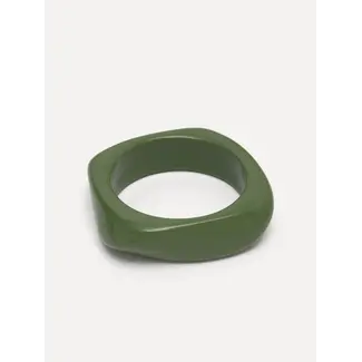 Les Soeurs RESIN RECTANGLE BANGLE Green