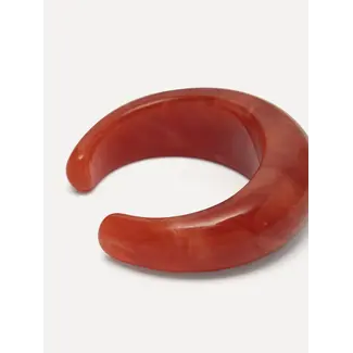 Les Soeurs RESIN ROUND OPEN BANGLE Red