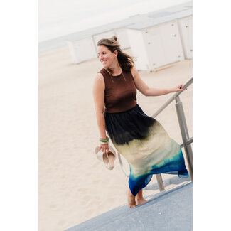 Selected Femme VILMI MAXI SKIRT Chestnut