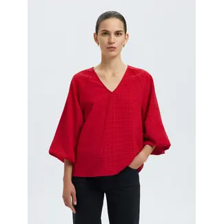 Selected Femme AMIDA TOP Equestrian Red