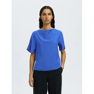 Selected Femme LORENZA COWL NECK TOP Dazzling Blue
