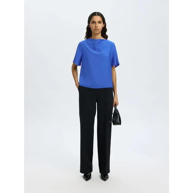 LORENZA COWL NECK TOP Dazzling Blue