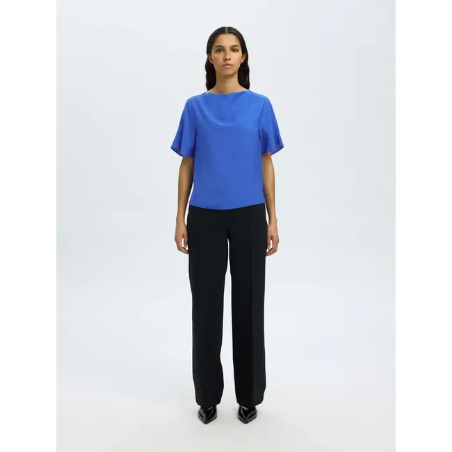 LORENZA COWL NECK TOP Dazzling Blue