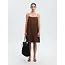 LYRA LINEN SHORT DRESS Chestnut