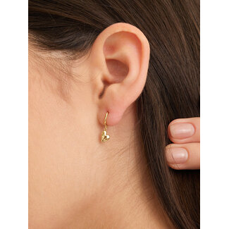 Les Soeurs JEANNE HEART EARRING Gold