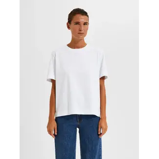Selected Femme ESSENTIAL BOXY TEE White