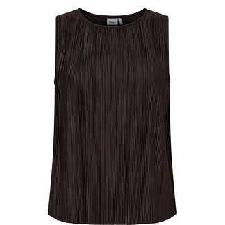 NÜMPH CASSY PLISSE TOP Black Coffe
