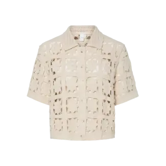 YAS CORSICA CROCHET TOP Birch