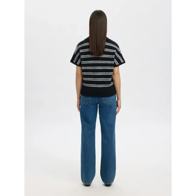 LULU KNIT POLO Dark Sapphire