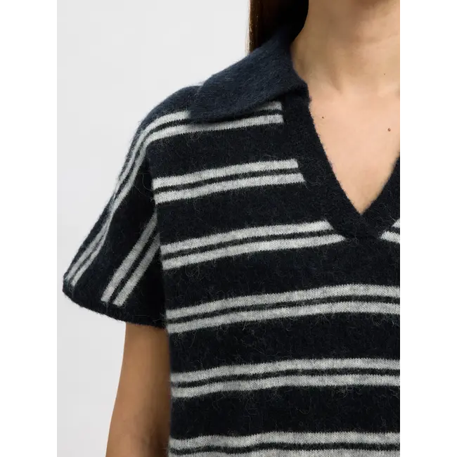 LULU KNIT POLO Dark Sapphire