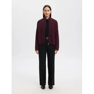 Selected Femme SIA KNIT ZIPPER CARDIGAN Fig