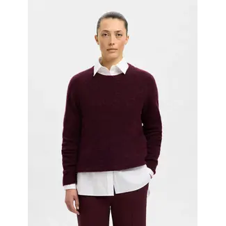 Selected Femme LULU KNIT Fig Melange