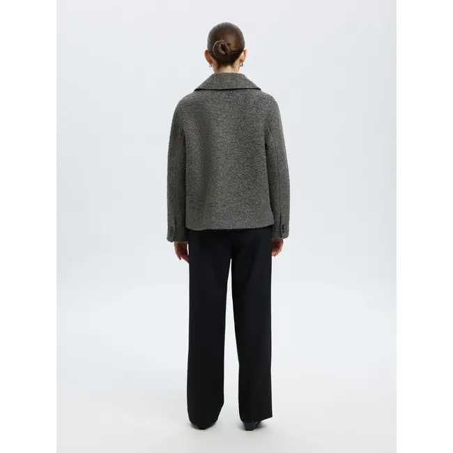 ALMA BOUCLE JACKET Medium Grey Melange