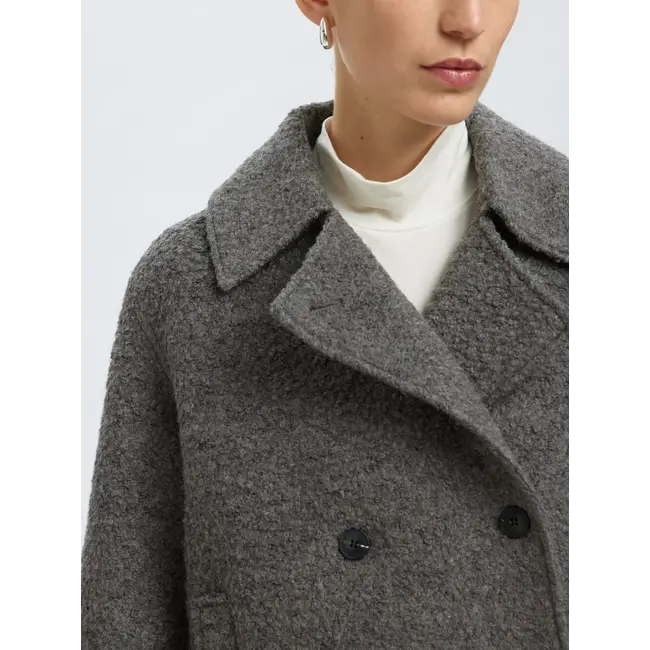 ALMA BOUCLE JACKET Medium Grey Melange