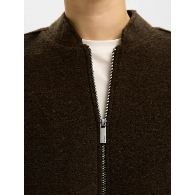 REIGN WOOL BLEND BOMBER Delicioso Melange