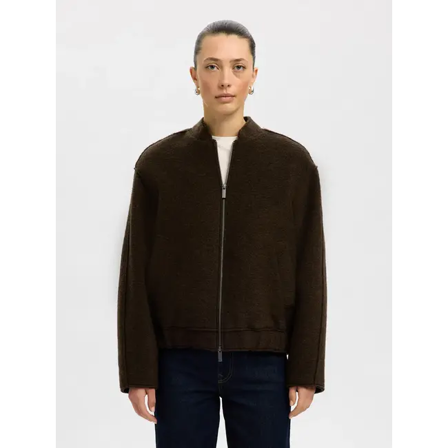 REIGN WOOL BLEND BOMBER Delicioso Melange