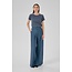 My Essential Wardrobe VITTA HIGH WIDE PANTS Dark Slate Stripe