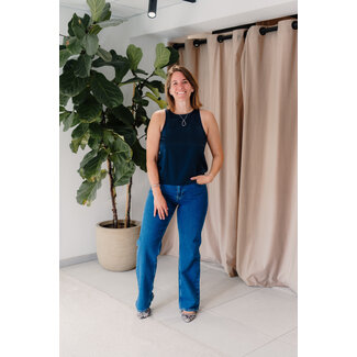 Selected Femme BEA WIDE DENIM Medium Blue